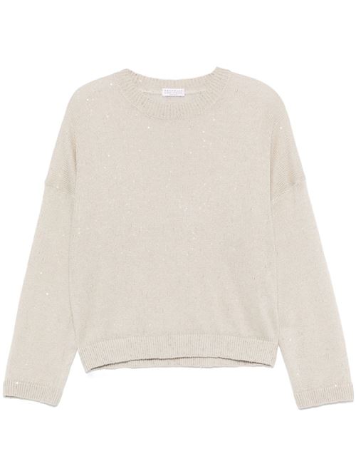 Linen and Silk Crewneck Sweater BRUNELLO CUCINELLI | M10550210C9732